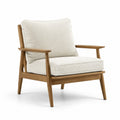 Sillón de Madera de Roble con Cojines Beige