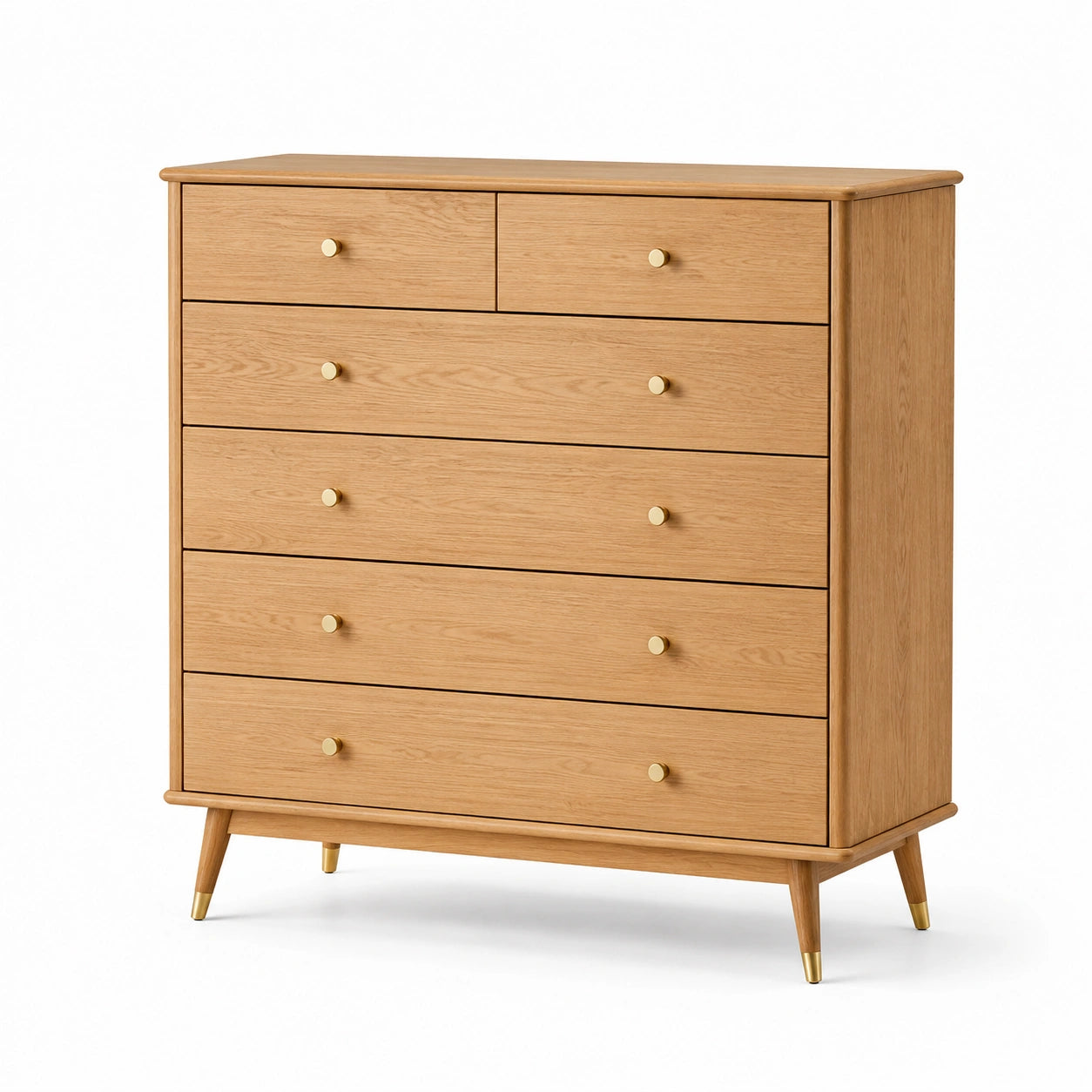 Cajonera de Madera de Roble con 6 Cajones