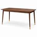 Mesa de comedor de madera de nogal con patas de acero 150cm