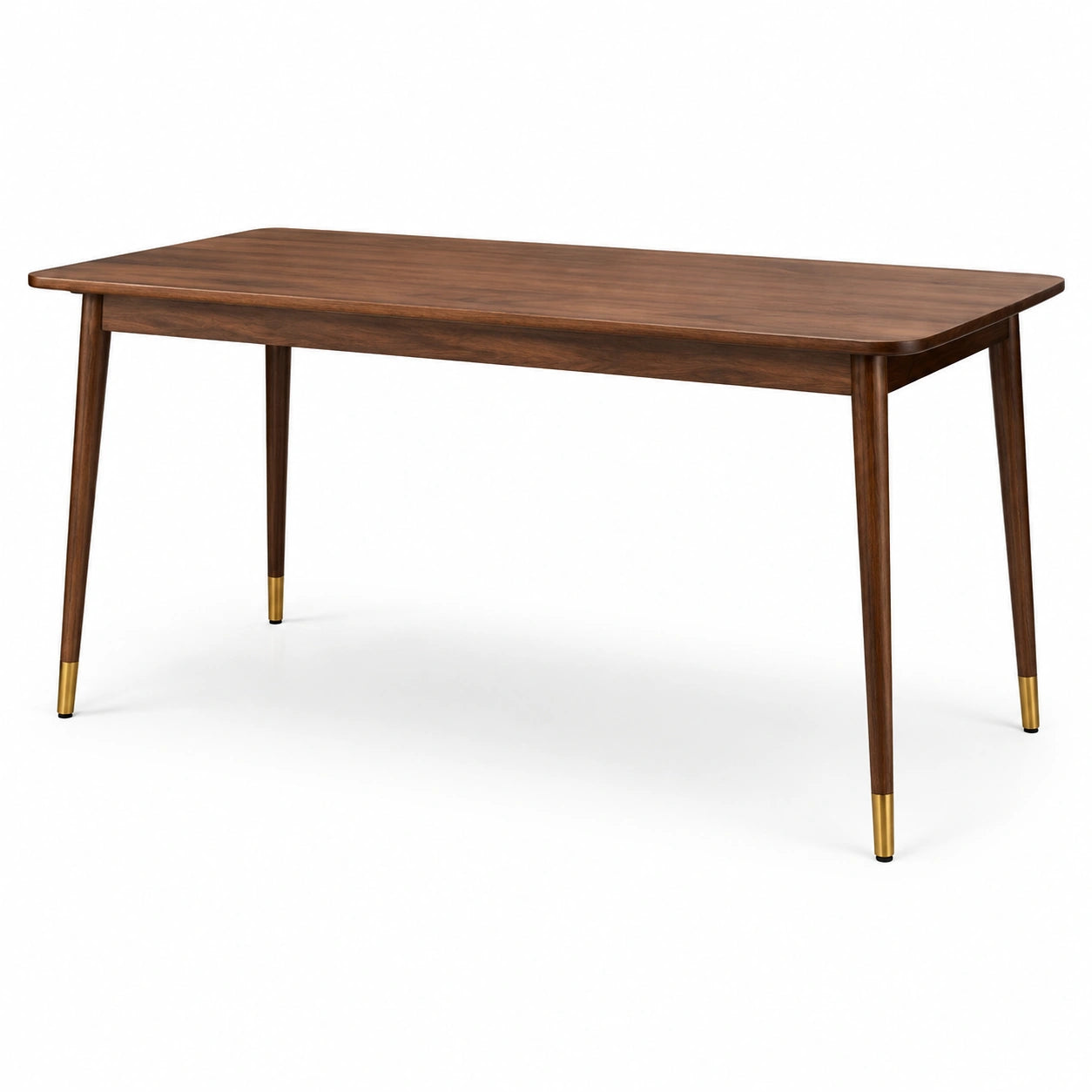 Mesa de comedor de madera de nogal con patas de acero 150cm