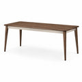 Mesa de comedor rectangular de madera de nogal 150x80x75 cm